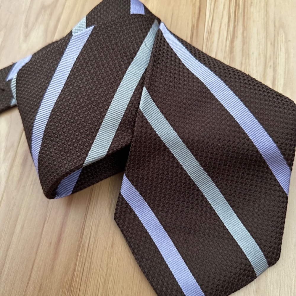 Men’s Express Tie - Brown, Lilac, Green color - Wide